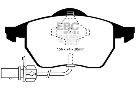 DP41114R - Sada brzdových destiček Série YELLOWSTUFF EBC Brakes
