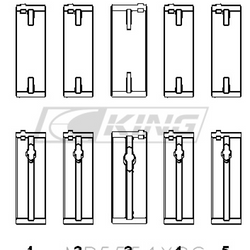 Obal hlavního ložiska King TOYOTA 3SGTE, 16V 2.0L - MB5554XPC STDX