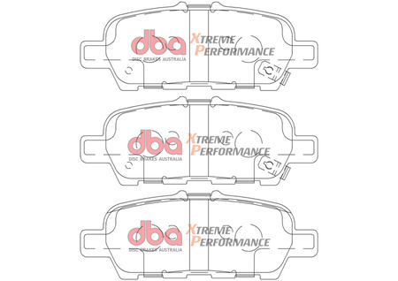 Zadní brzdové destičky DBA Brake Pads Xtreme Performance - DB2340XP INFINITI EX30D EX37 G37 M30D M35h M37 Q50 Sport Q60 Coupe Q70 Hybrid QX50 QX70 NISSAN Cube Juke 1st Gen Nismo RS Leaf Murano Z51 NV200 Combi Pulsar Qashqai J10 +2 Skyline V36 V36 Tiida