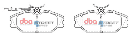 Přední DBA brzdové destičky Street Series Ceramic - DB2029SS