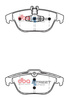 Zadní brzdové destičky DBA Brake Pads Street Series Ceramic - DB2182SS MERCEDES-BENZ C-Class W204 C180 K TD C200 C220 C230 4Matic C250 C280 C300 C320 C350 Coupe C204 C220D C250D Estate S204 E-Class Cabriolet A207 E200 E220 E250 E300 E350 E400 E500 C207