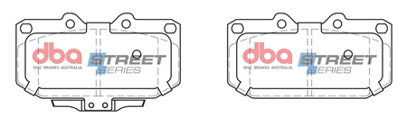 Přední brzdové destičky DBA Brake Pads Street Series Ceramic - DB1170SS MITSUBISHI 3000 GTO NISSAN Aust NZ 180SX 200SX S14 300ZX GZ32 Z32 Silvia S14 S15 Skyline R32 R33 R34 SUBARU Impreza 22B GB270 Prodrive P1 TOYOTA Yaris GRMN