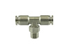 Turbosmart Wastegates ventil 1/8" NPT Tee Pushloc Fitting - SS - 1/4"