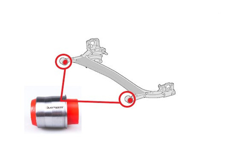 Pouzdro zadního nosníku - MPBS: 6200353 - 80SHA Toyota Auris E15 2006-2013 Auris E18 2012-2018 Corolla E15 2006-2013 Corolla E18 2013-2018 Prius +/ Prius V 2012 Verso (R2) 2009-2018