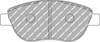 Přední brzdová destička Ferodo Racing DS2500 FCP1467H ABARTH 500 / 595 695 312 500C 595C 695C CITROEN Xsara Picasso N68 FIAT 500L Grande Punto Punto 199 Idea STILO 192 Multi Wagon LANCIA MUSA 350 OPEL CORSA D PEUGEOT 206 307 307