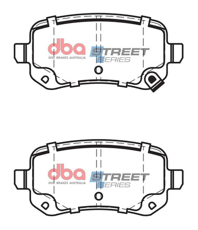 Zadní brzdové destičky DBA Brake Pads Street Series Ceramic - DB2152SS CHRYSLER UK Grand Voyager USA DODGE Journey FIAT Freemont LANCIA
