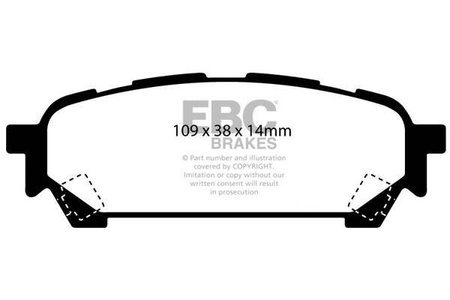 DP1687 - Sada brzdových destiček Série ULTIMAX2 EBC Brakes