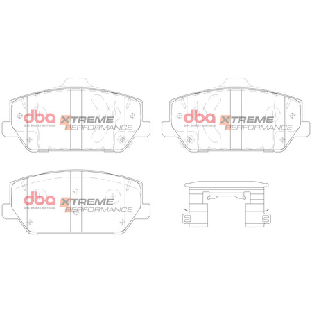 Přední brzdové destičky DBA Brake Pads Xtreme Performance - DB15012XP HYUNDAI i-30 N PD