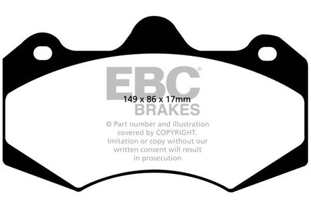 DP8042RP1 - Sada závodních brzdových destiček Série RP-1 Racing EBC Brakes