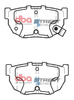 Zadní brzdové destičky DBA Brake Pads Street Series Ceramic - DB325SS NISSAN Silvia S14 S15