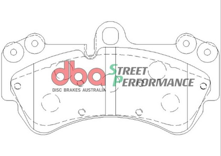 Přední brzdové destičky DBA Brake Pads Street Performance Hawk HB512x.605 - DB1676SP PORSCHE Cayenne 9PA VOLKSWAGEN Touareg 1st Gen WIESMANN MF5