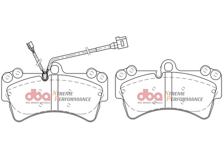 Přední brzdové destičky DBA Brake Pads Xtreme Performance Hawk HB501x.625 - DB7878XP AUDI Q7 4L PORSCHE Cayenne 9PA VOLKSWAGEN Touareg 1st Gen