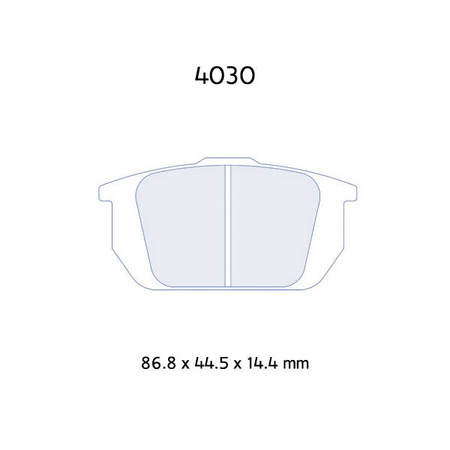 Brzdové destičky Carbone Lorraine RC6 - Fiat Uno 1,3/ 1,4 Turbo (83-94)