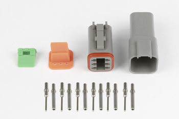 Haltech Sada zástrček a kolíků DT-6 Conn (DT06-6S + DT04-6P) ( - HT-031115