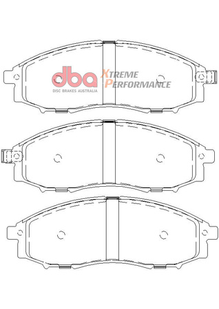 Přední brzdové destičky DBA Brake Pads Xtreme Performance Hawk HB488x.629 - DB1439XP NISSAN NP300 D40 Navara D22