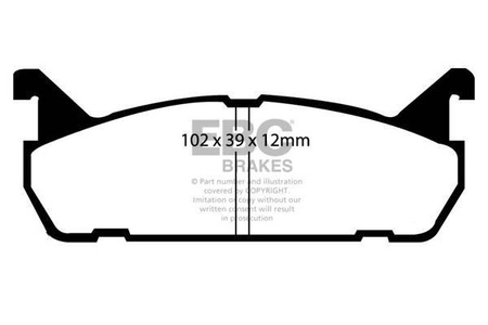 DP3828C - Sada brzdových destiček Série REDSTUFF EBC Brakes