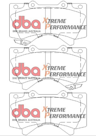 Přední brzdové destičky DBA Brake Pads Xtreme Performance ECE R90 certified Hawk HB589x.704 - DB1838XP LEXUS LX450 LX570 TOYOTA Landcruiser 200 series Sequoia