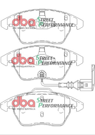 Přední brzdové destičky DBA Brake Pads Street Performance ECE R90 certified Hawk HB543x.760 - DB1849SP AUDI A1 8X A3 8P Cabriolet quattro Q3 8U TT 8J SEAT Alhambra 7N Altea Freetrack Ibiza 6J 6P Leon 1P Toledo SKODA Fabia 5J NJ Octavia 1Z Rapid Spaceback