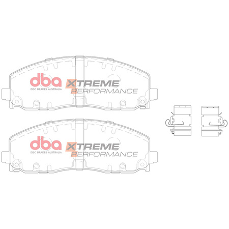 Přední brzdové destičky DBA Brake Pads Xtreme Performance - DB15038XP CHRYSLER UK Grand Voyager USA FIAT Freemont JEEP Wrangler JL LANCIA