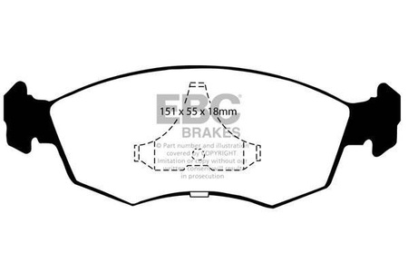 DP3605/2C - Sada brzdových destiček Série REDSTUFF EBC Brakes