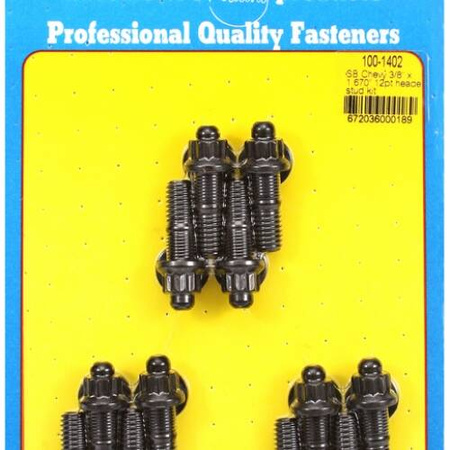 Sady čepů pro záhlaví ARP 100-1402 SB Chevy 3/8 x 1.670" 12pt header stud kit Chevrolet Small Block