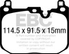 DP32393C - Sada brzdových destiček Série REDSTUFF EBC Brakes