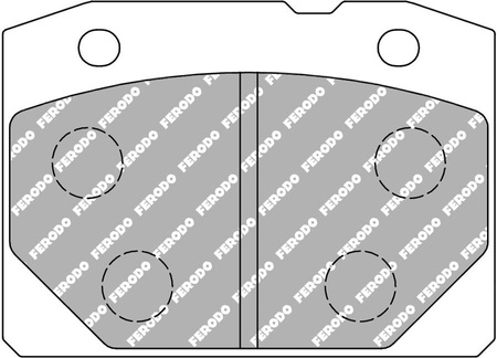 Přední brzdová destička Ferodo Racing DS2500 FCP96H LADA 1200 1300 1500 1600 Nova Riva Toscana,