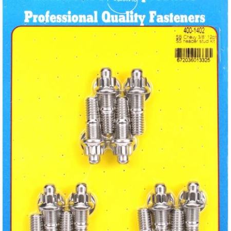 Sady čepů pro záhlaví ARP 400-1402 "SB Chevy 3/8"" 12pt SS header stud kit" Chevrolet Small Block
