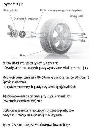 Rozšiřovací podložky  Eibach Pro-Spacer Porsche 911 (996) 09.97-08.05