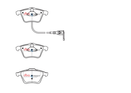 Přední brzdové destičky DBA Brake Pads Street Series Ceramic - DB2402SS AUDI S3 8P TT quattro 8J TTS VOLKSWAGEN Golf Mk6