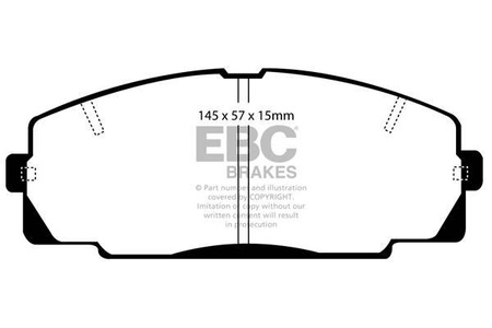 DP722 - Sada brzdových destiček Série ULTIMAX2 EBC Brakes