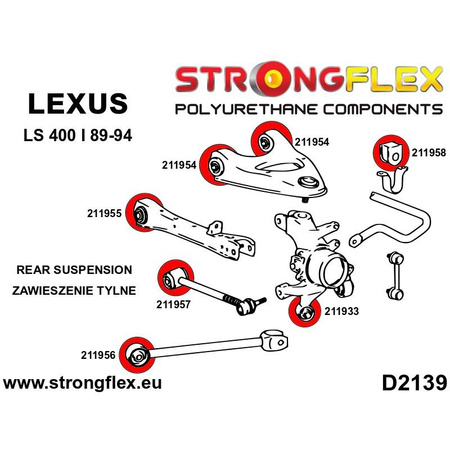 POUZDRO ZADNÍHO STABILIZÁTORU SPORT LEXUS LS400