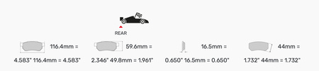 Zadní brzdová destička Ferodo Racing DS2500 FCP4587H MERCEDES W176 CLA Coupe C117 Shooting Brake X117 X166 GLA-CLASS X156 GLE W166 C292 GLS SLC R172 R172 