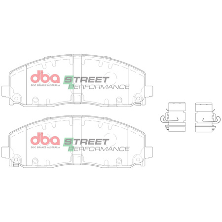 Přední brzdové destičky DBA Brake Pads Street Performance - DB15038SP CHRYSLER UK Grand Voyager USA FIAT Freemont JEEP Wrangler JL LANCIA