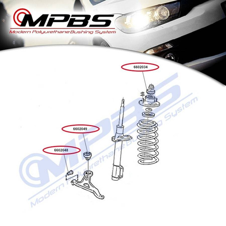 Přední spodní lichoběžníkové (zadní) pouzdro - MPBS: 6602049 Volvo 960, II, S90 / V90,