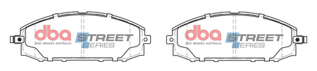 Přední brzdové destičky DBA Brake Pads Street Series Ceramic - DB1361SS NISSAN Patrol Y61