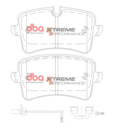 Zadní brzdové destičky DBA Brake Pads Xtreme Performance - DB15101XP AUDI A6 C7 allroad quattro Avant A7 4G8 A8 D4 RS4 B8 RS5 RS6 RS7 S6 S7 S8 PORSCHE Macan VOLKSWAGEN Touareg 3rd Gen