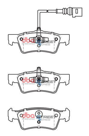 Zadní brzdové destičky DBA Brake Pads Street Series Semi-metallic - DB2201SS VOLKSWAGEN Caravelle Touareg 1st Gen Transporter Kombi