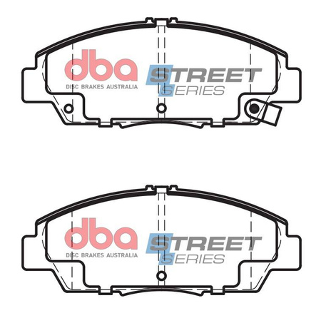 Přední brzdové destičky DBA Brake Pads Street Series Ceramic - DB1268SS HONDA Accord CC7 CE7 CE8 CF1 Prelude BB ROVER 600