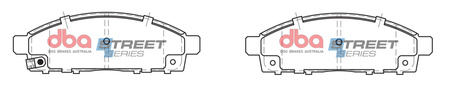 Přední brzdové destičky DBA Brake Pads Street Series Ceramic - DB1774SS FIAT Fullback MITSUBISHI L 200 06-15 L200 MQ Series