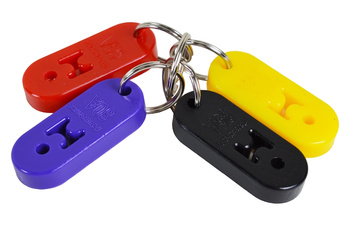 MATERIÁL DUROMETER DEMO PŘÍVĚSKY NA KLÍČE Polyuretanové pouzdro Powerflex Road Series Promotional Items POWERFLEX KEYRINGS KEYRING-DEMO