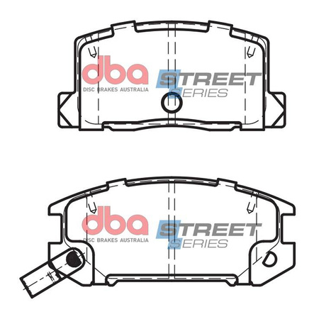 Zadní brzdové destičky DBA Brake Pads Street Series Ceramic - DB1260SS TOYOTA MR2 Mk2 SW20 Mk3