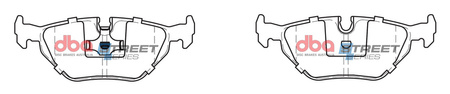 Zadní brzdové destičky DBA Brake Pads Street Series Ceramic - DB1132SS BMW ALPINA B10 E34 B11 E32 B12 B8 E36 5 Series 518 520 524 525 530 535 540 7 730 735 740 750 M-Roadster M3 E30 E36 M5 E34 Z3 WIESMANN MF 30