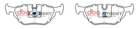 Zadní brzdové destičky DBA Brake Pads Street Series Ceramic - DB1245SS BMW ALPINA B3 E36 E46 3 Series 316 318 320 323 325 328 X 4WD E46 Z1 WIESMANN MF 25 28