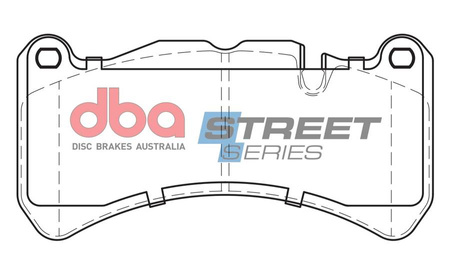 Přední brzdové destičky DBA Brake Pads Street Series Ceramic - DB1845SS FORD Aust NZ S.Africa Territory LEXUS IS-F MASERATI GranCabrio GranTurismo Quattroporte M139 MERCEDES-BENZ CLK C209 DTM AMG CLK55 CLK63 SLK R171 SLK55 SUBARU WRX STi