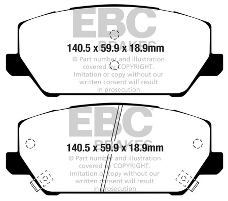 DPX2343 - Sada brzdových destiček Série ULTIMAX2 EBC Brakes