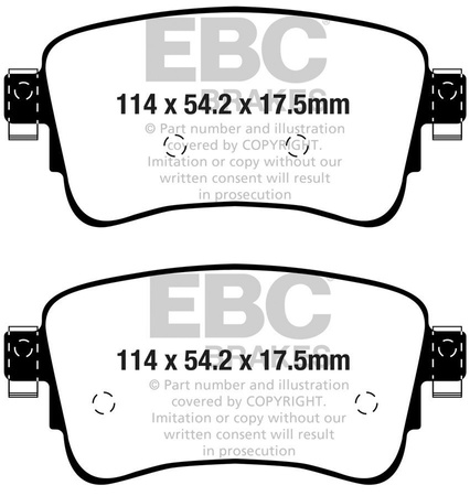DPX2345 - Sada brzdových destiček Série ULTIMAX2 EBC Brakes