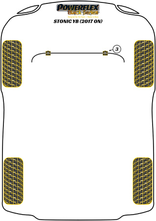 Přední pouzdro stabilizátoru 22,5 mm  Polyuretanové pouzdro Powerflex Black Series Kia Stonic YB (2017 on) PFF26-103-22.5BLK