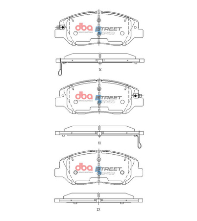 Přední brzdové destičky DBA Street Series - DB15156SS