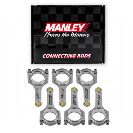 Sada spojovacích tyčí Manley pro Ford 4.0L Barra 240T Pro Ser I-Beam Conrod Set 6.058 15527R6-6